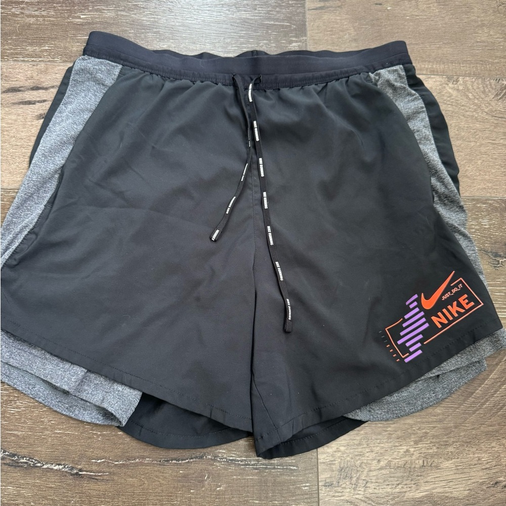 Nike FLEX STRIDE FUTURE FAST 2-IN-1 Running Shorts Black Size M